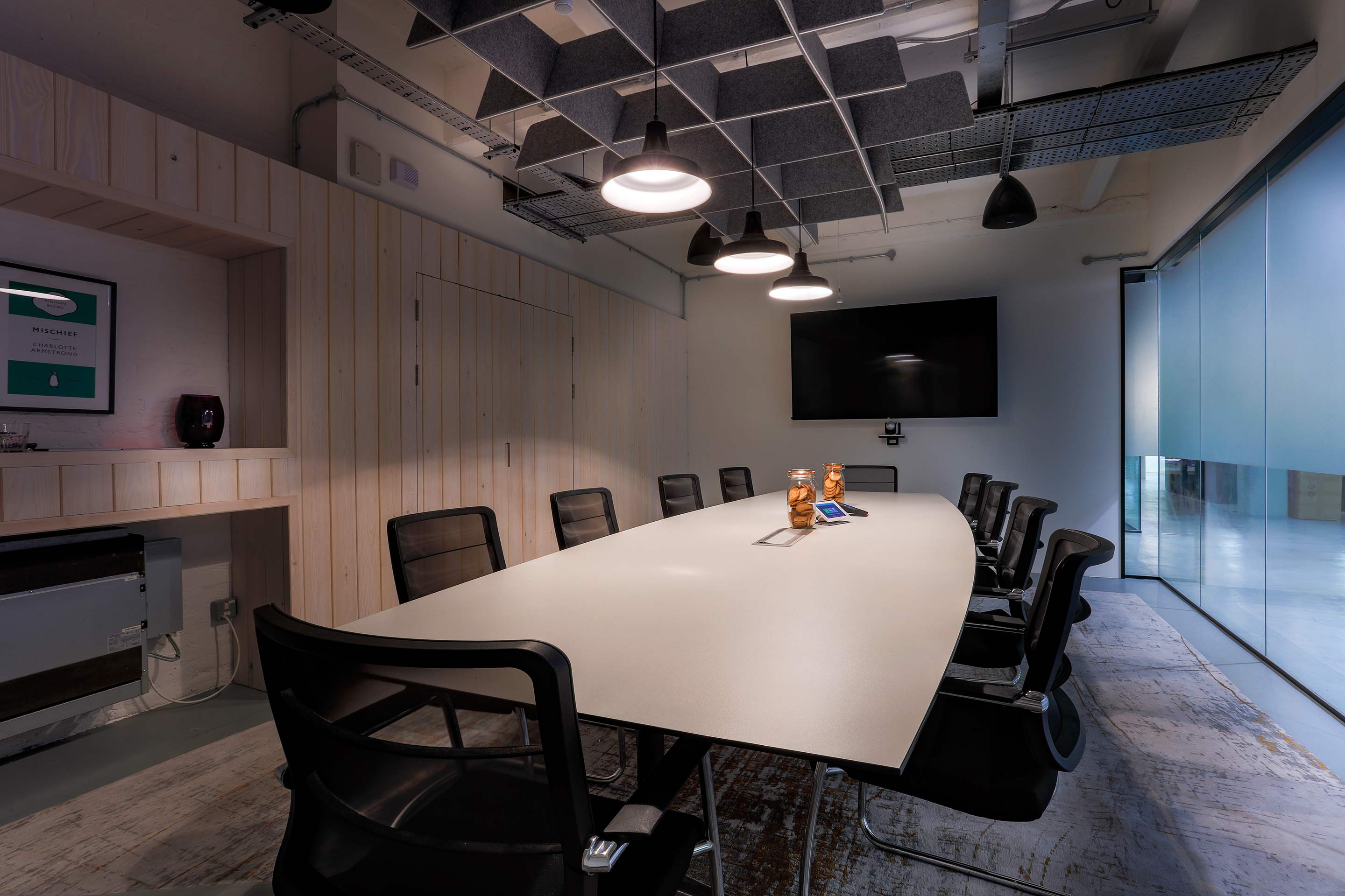 Interior of Fetch's large boardroom