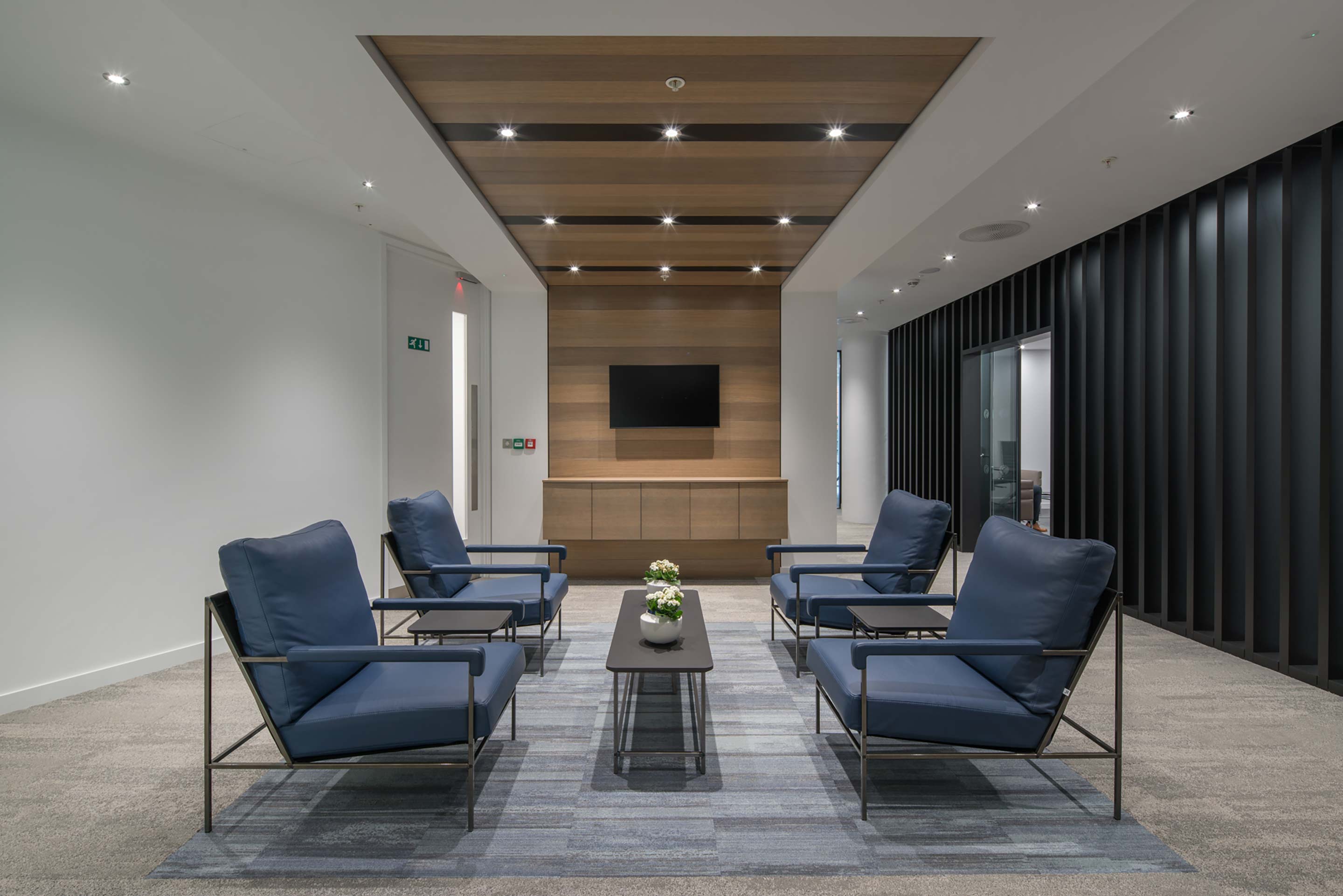 Seating and waiting area at Marlin Equity Partners